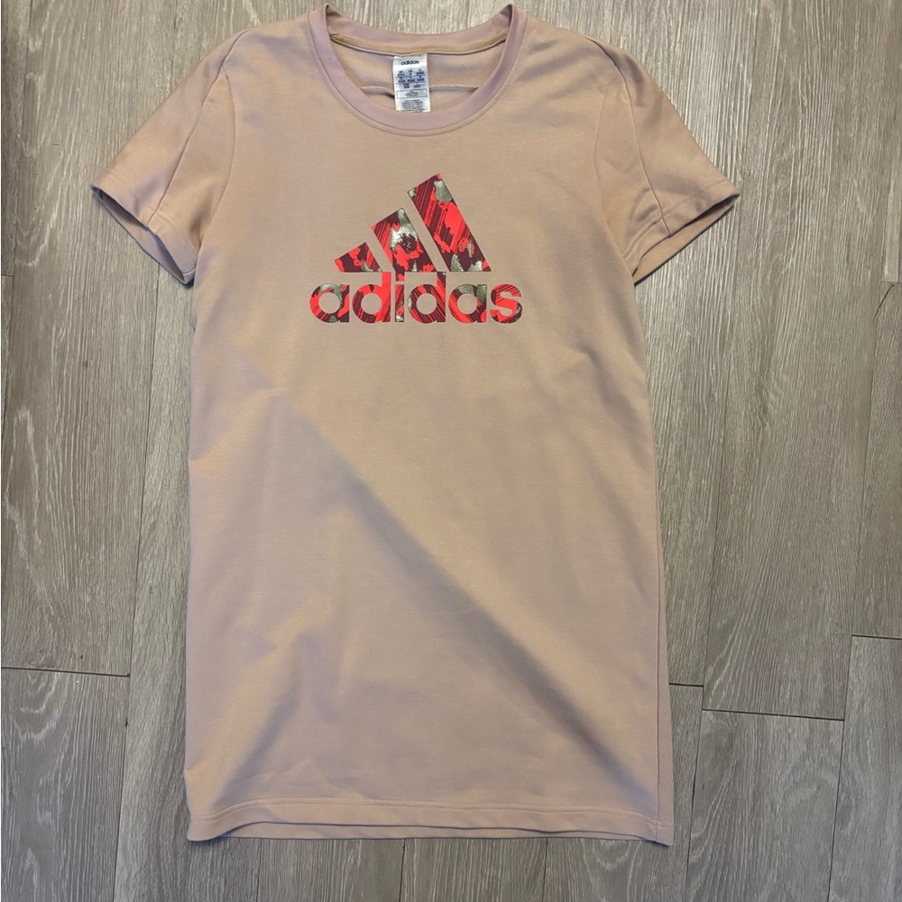 Adidas Beige/ Tan t-shirt dress
